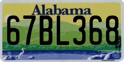 AL license plate 67BL368