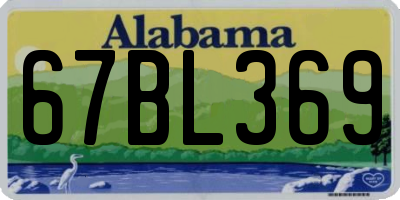 AL license plate 67BL369