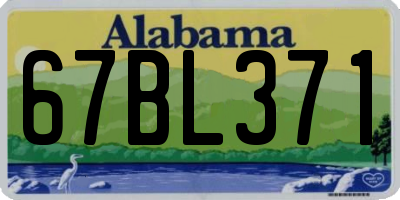 AL license plate 67BL371