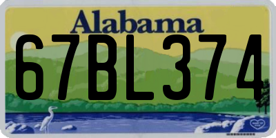 AL license plate 67BL374
