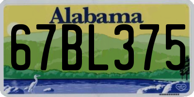 AL license plate 67BL375