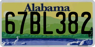AL license plate 67BL382