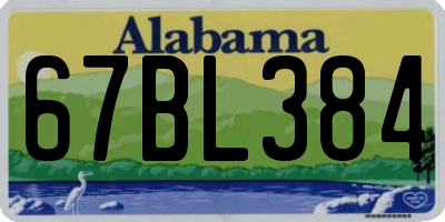 AL license plate 67BL384