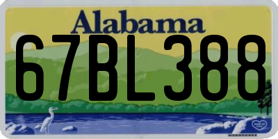 AL license plate 67BL388