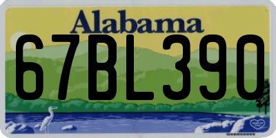 AL license plate 67BL390
