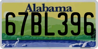 AL license plate 67BL396