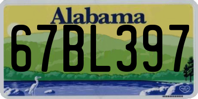 AL license plate 67BL397