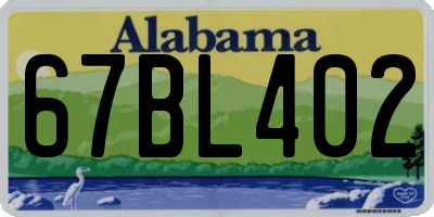 AL license plate 67BL402