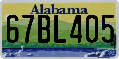 AL license plate 67BL405