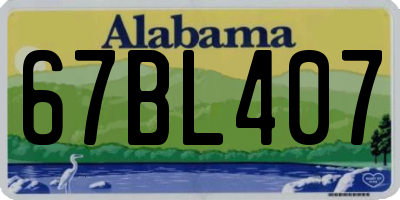 AL license plate 67BL407