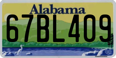 AL license plate 67BL409