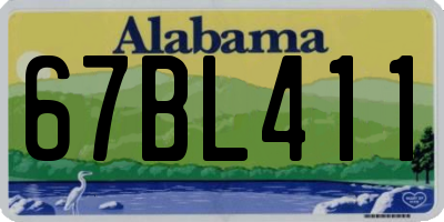 AL license plate 67BL411