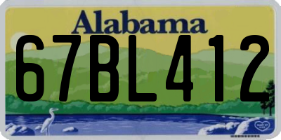 AL license plate 67BL412