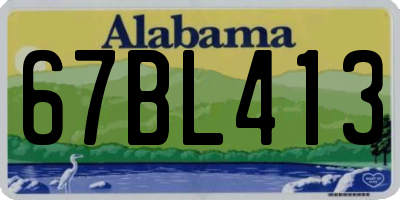 AL license plate 67BL413