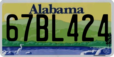 AL license plate 67BL424