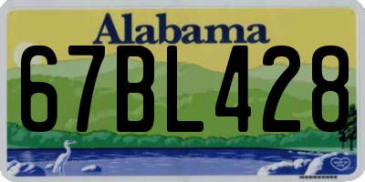 AL license plate 67BL428