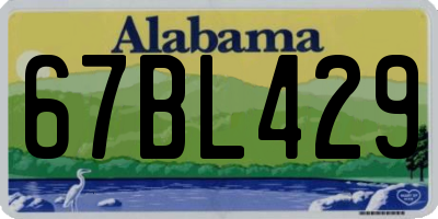 AL license plate 67BL429