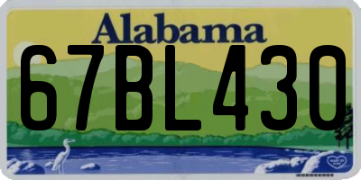 AL license plate 67BL430