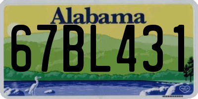AL license plate 67BL431