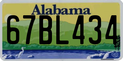 AL license plate 67BL434