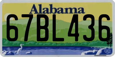 AL license plate 67BL436