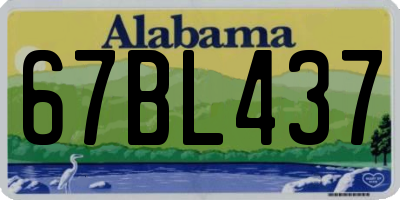 AL license plate 67BL437