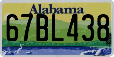 AL license plate 67BL438