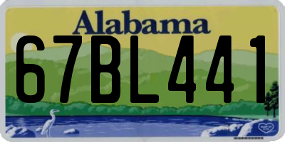 AL license plate 67BL441