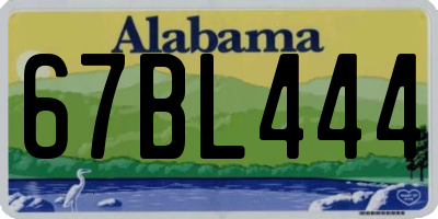 AL license plate 67BL444