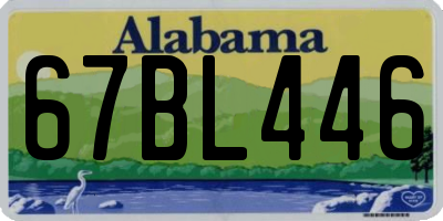 AL license plate 67BL446