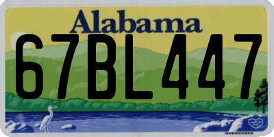 AL license plate 67BL447