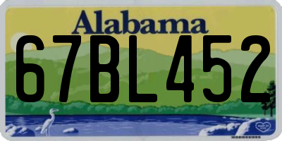 AL license plate 67BL452