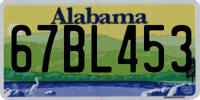 AL license plate 67BL453