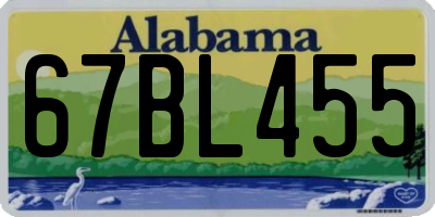 AL license plate 67BL455
