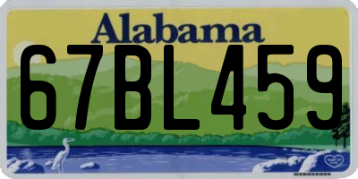 AL license plate 67BL459