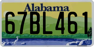 AL license plate 67BL461
