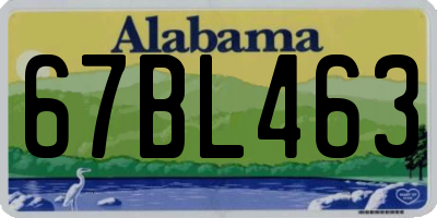 AL license plate 67BL463