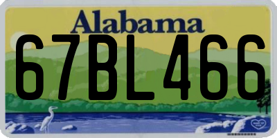 AL license plate 67BL466