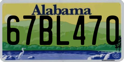 AL license plate 67BL470
