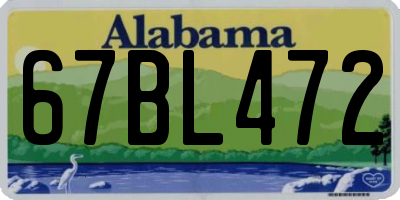 AL license plate 67BL472