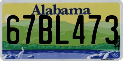AL license plate 67BL473