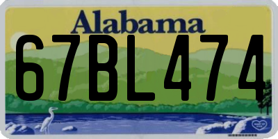 AL license plate 67BL474