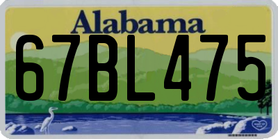 AL license plate 67BL475