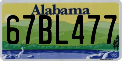 AL license plate 67BL477