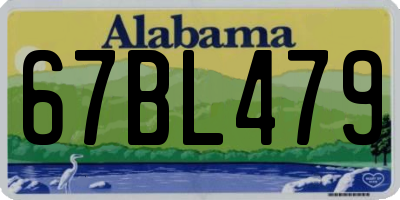 AL license plate 67BL479