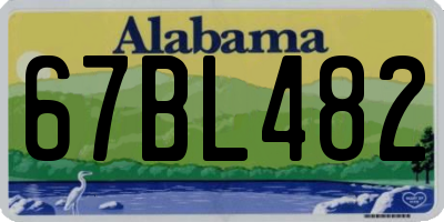 AL license plate 67BL482