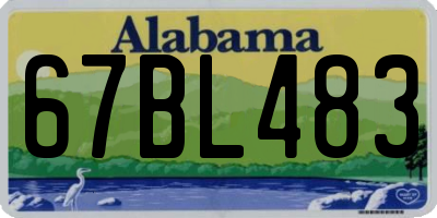 AL license plate 67BL483