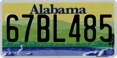AL license plate 67BL485