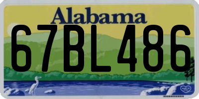 AL license plate 67BL486
