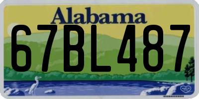 AL license plate 67BL487